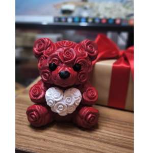 10 Cm 3d Kalp Tutan Ayıcık Dekoratif Sevgililer Günü Hediyesi