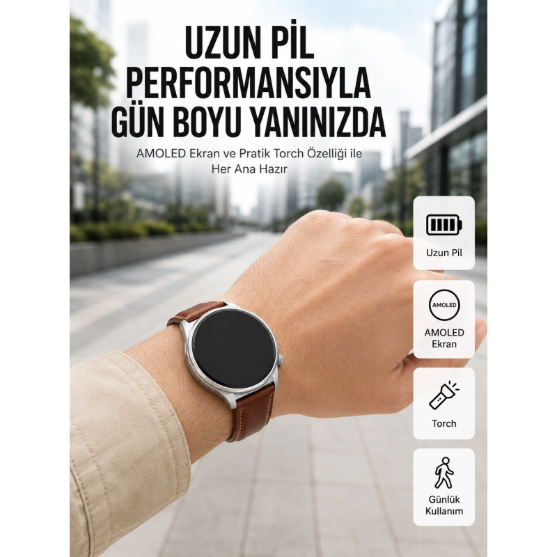 10 Gün Şarj Dayanımı Sunan Amoled Ekran Akıllı Saat Yeni Nesil 10 Gün Şarj Dayanımı Sunan Amoled Ekran Akıllı Saat Yeni Nesil