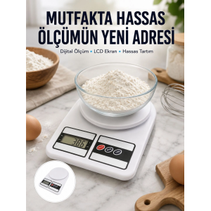 10 Kg Kapasiteli Lcd Ekranlı Dijital Mutfak Tartıs Yeni Nesil