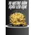10 Metre Günışığı Led Işık Fişli Dekoratif Sarı Ton Aydınlatma 3 Modlu Led Şerit