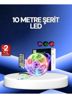 10 Metre Smart Şerit Led Bluetooth Telefon Kontrollü Usb Enerjili