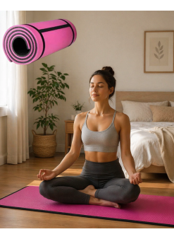 10 Mm Pilates Ve Egzersiz Matı Kaydırmaz Taban Konforlu Spor Minderi Hafif Taşınabilir