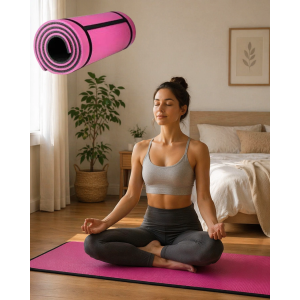 10 Mm Pilates Ve Egzersiz Matı Kaydırmaz Taban Konforlu Spor Minderi Hafif Taşınabilir