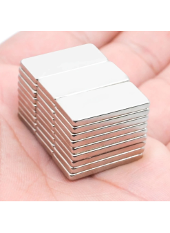 100 Adet 20x10x2 Mm Neodyum Mıknatıs Köşeli Magnet N35 Nikel Kaplama Güçlü Kaliteli Dayanıklı