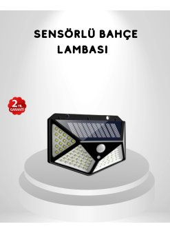 100 Led Güneş Enerjili Bahçe Lambası – Pır Sensörlü, Ip65 Su Geçirmez Dış Mekan Aydınlatma