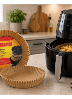 100 Lü Airfryer Kağıdı Yağ Geçirmez Yapışmaz Pişirme Kağıdı