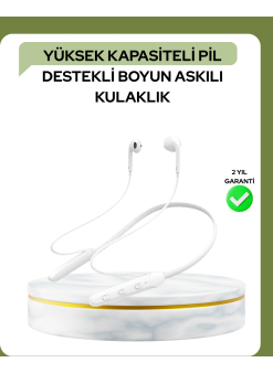 100 Saat Pil Ömrü Boyun Askılı Bluetooth Kablosuz Kulaklık