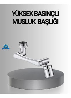 1080° Dönebilen Musluk Başlığı Robotik Kol Havalandırıcı Çok Yönlü Su Yönlendirme