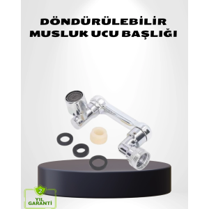 1080° Dönebilen Musluk Ucu – Su Tasarruflu, Esnek Ve 360° Çift Eksenli Başlık