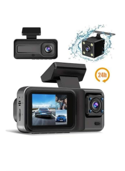 1080p 3 Lensli Wifi Araç İçi Kameralı Ekran Dvr Kaydedici Gece Görüşlü