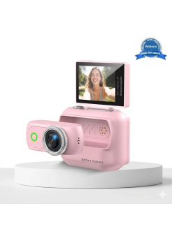 1080p Dijital Video Kamera (32gb) Kart Dijital Vlog Fotoğraf Makinesi  Türkçe Pembe