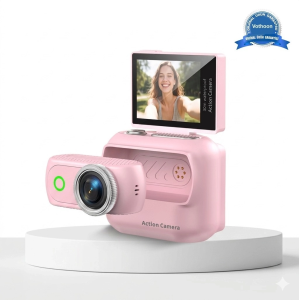 1080p Dijital Video Kamera (32gb) Kart Dijital Vlog Fotoğraf Makinesi  Türkçe Pembe