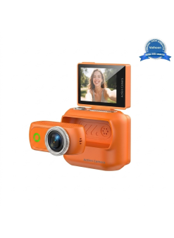 1080p Dijital Video Kamera (32gb) Kart Dijital Vlog Fotoğraf Makinesi Türkçe Turuncu
