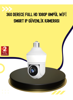 1080p Görüntü Kaliteli Wi-fi Ampul Tipi Güvenlik Kamerası