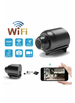 1080p Hd Wifi Mini Kamera 120° Geniş Açı Gece Görüşü Manyetik 360° Döner Tf Kart Destekli