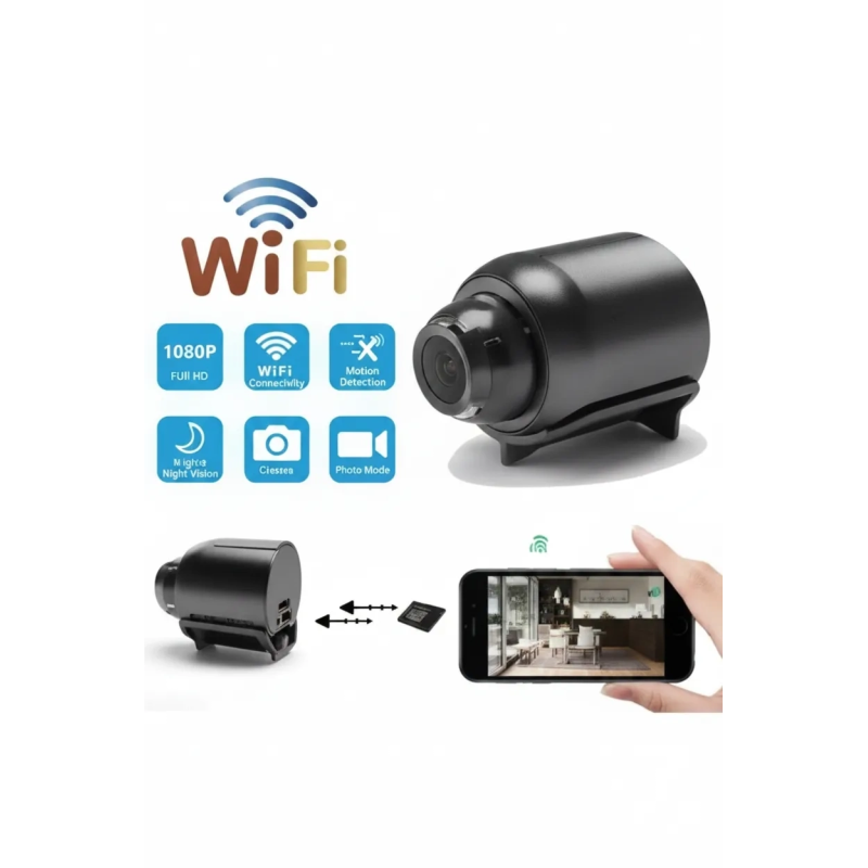 1080p Hd Wifi Mini Kamera 120° Geniş Açı Gece Görüşü Manyetik 360° Döner Tf Kart Destekli 1080p Hd Wifi Mini Kamera 120° Geniş Açı Gece Görüşü Manyetik 360° Döner Tf Kart Destekli
