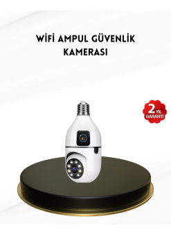 1080p Wifi Ampul Kamera Uzaktan Erişimli Hareket Sensörlü Gece Görüşlü