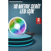 10m Şerit Led İç Mekan Renkli Rgb Şerit Led Kumandalı
