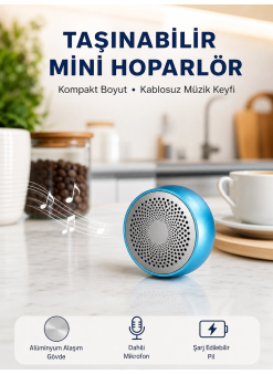 10w Güçlü Stereo Bluetooth Hoparlör – 360° Surround Ses Deneyimi Yeni Nesil