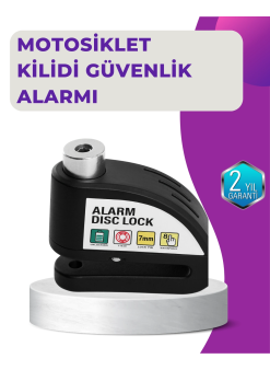 110 Db Alarm Disk Kilidi Motosiklet Scooter Bisiklet Güvenlik