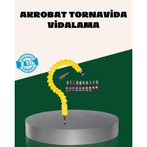 12 Parça Akrobat Bits Seti Çok Amaçlı Vidalama Dayanıklı Çelik