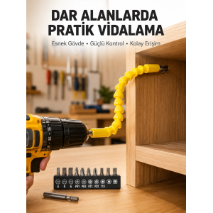 12 Parça Akrobat Bits Seti Çok Amaçlı Vidalama Dayanıklı Çelik Yeni Nesil
