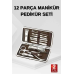 12 Parça El Ayak Temizleme Pense Kir Temizleme Atı Kaş Cımbızı