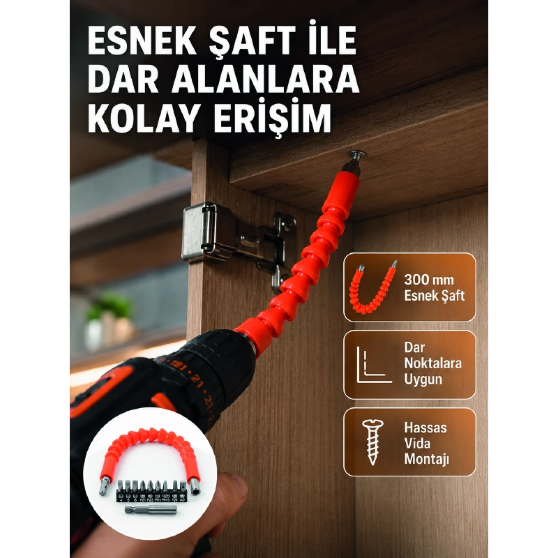 12 Parça Esnek Bits Uç Seti 300 Mm Esnek Şaftlı Tornavida Uç Seti 12 Parça Esnek Bits Uç Seti 300 Mm Esnek Şaftlı Tornavida Uç Seti