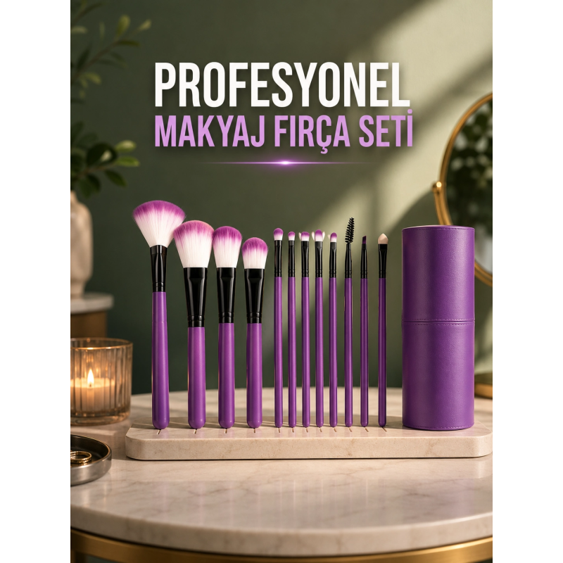 12 Parça Profesyonel Makyaj Fırça Seti 12 Parça Profesyonel Makyaj Fırça Seti