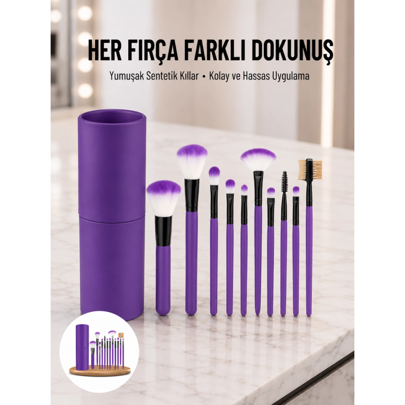 12 Parça Profesyonel Makyaj Fırçası Far Fırçası Allık Fırçası Yumuşak Kıllı 12 Parça Profesyonel Makyaj Fırçası Far Fırçası Allık Fırçası Yumuşak Kıllı