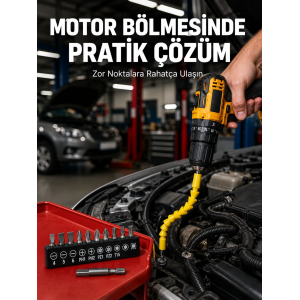 12 Parça Vidalama Uç Seti Akrobat Tasarım Dayanıklı Metal Yeni Nesil