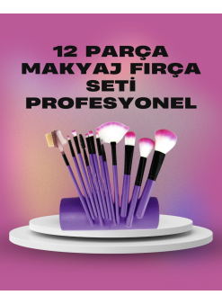 12 Parça Yumuşak Kıllı Makyaj Fırçası Seti Yüz Ve Göz Makyajına Uygun Profesyonel Kullanım