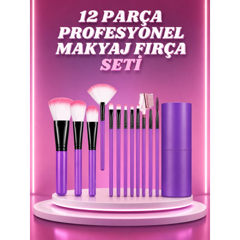 12 Parça Yumuşak Uçlu Makyaj Fırça Set-göz Ve Yüz Makyajı İçin Fırça Seti Profesyonel Makyaj Seti 12 Parça Yumuşak Uçlu Makyaj Fırça Set-göz Ve Yüz Makyajı İçin Fırça Seti Profesyonel Makyaj Seti