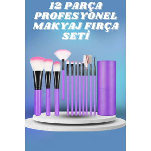 12 Parça Yumuşak Uçlu Makyaj Fırça Set-göz Ve Yüz Makyajı İçin Fırça Seti Profesyonel Makyaj Seti