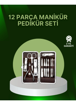 12 Parçalık Özel Deri Çantalı Kişisel Bakım Seti