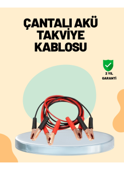 1200 Amper Jumper Kablo 2 Metre Bakır Uçlu Araç Takviye Seti