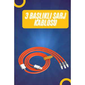 120w Silikon Metal Uçlu Led Işıklı 3 In1 Şarj Kablosu 1.2m