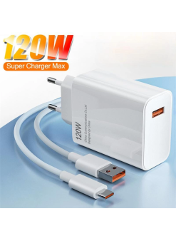 120w Turbo Saniye Göstergeli Hızlı Şarj Aleti Adaptör Kablo Set (markasiz)