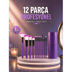 12’li Profesyonel Makyaj Fırça Seti Ultra Yumuşak Sen Kıllı