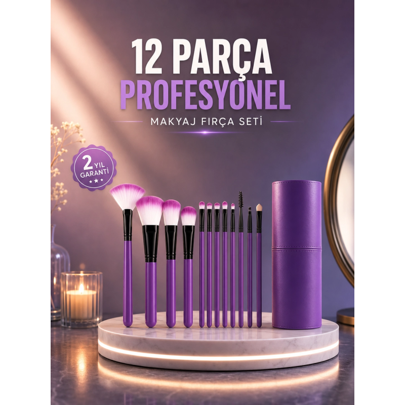 12’li Profesyonel Makyaj Fırça Seti Ultra Yumuşak Sen Kıllı 12’li Profesyonel Makyaj Fırça Seti Ultra Yumuşak Sen Kıllı