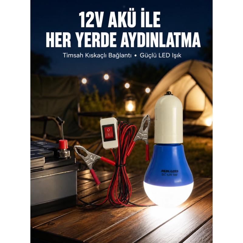 12v Led Ampul Timsah Kıskaçlı Taşınabilir Aydınlatma 12v Led Ampul Timsah Kıskaçlı Taşınabilir Aydınlatma