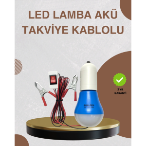 12v Led Ampul Timsah Kıskaçlı Taşınabilir Aydınlatma
