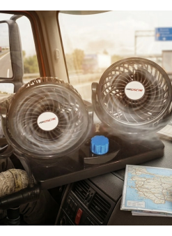 12v Oto Fan Çakmaklık Girişli Ayarlanabilir Başlıklı Araç Vantilatörü