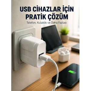 12w Usb Şarj Adaptörü 5v 2.4a Hızlı Ve Güvenli Şarj Başlığı