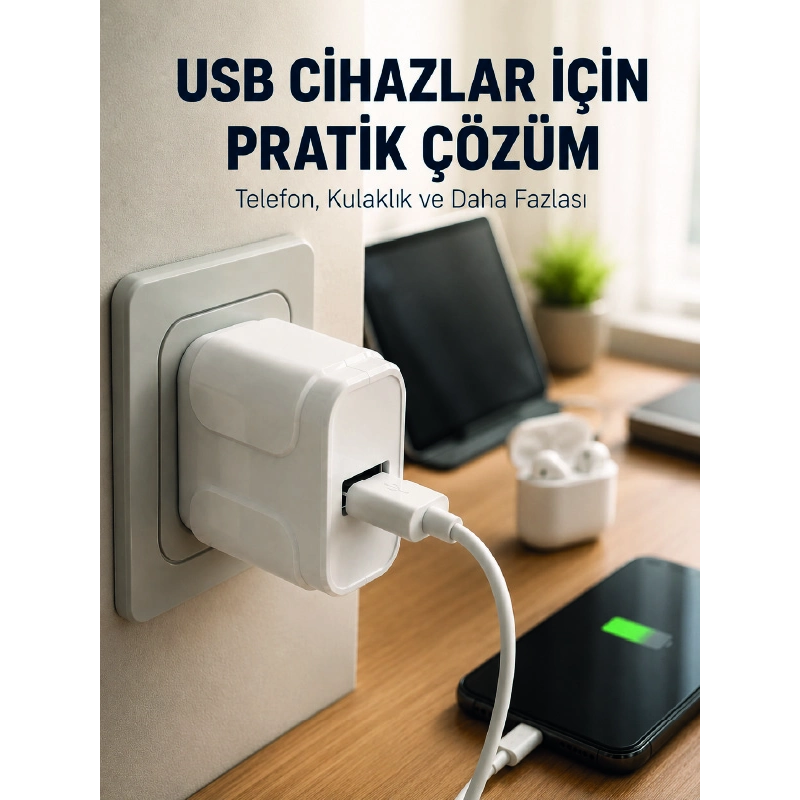 12w Usb Şarj Adaptörü 5v 2.4a Hızlı Ve Güvenli Şarj Başlığı 12w Usb Şarj Adaptörü 5v 2.4a Hızlı Ve Güvenli Şarj Başlığı