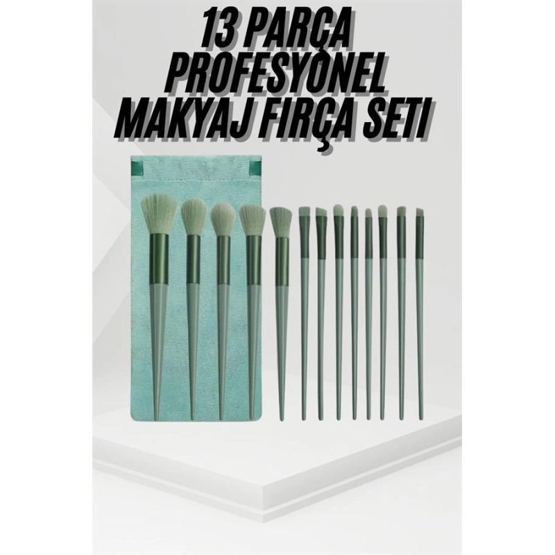 13 Parça Taşınabilir Kılıflı Profesyonel Makyaj Fırça Seti Pudra Allık Fondöten Fırçası 13 Parça Taşınabilir Kılıflı Profesyonel Makyaj Fırça Seti Pudra Allık Fondöten Fırçası