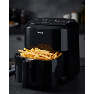 1360w Güçlü 4 Litre Kapasiteli Dokunmatik Cam Hazneli Airfryer