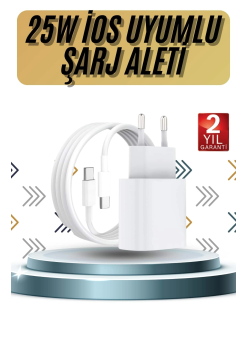 15/pro/pro Max 20w İos Uyumlu Hızlı Şarj Aleti Adaptörlü Beyaz