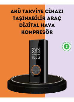 150 Psı Dijital Hava Pompası Akü Takviye Ve Powerbank Özellikli