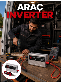 1500w Araç İnvertörü Elektronik Cihazlar İçin Yüksek Verimli Güç Dönüştürme Sistemi